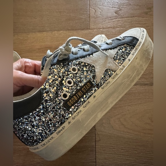 Golden Goose Shoes - Golden Goose Hi Star Glitter Platform Shoes sz 37
